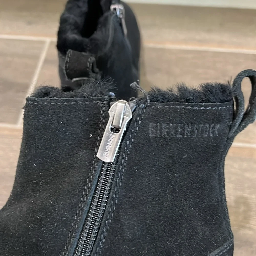 NEW Birkenstock Melrose Genuine Shearling Bootie Black Size 37 / 6